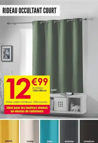 Décor Discount Rideau occultant court offre