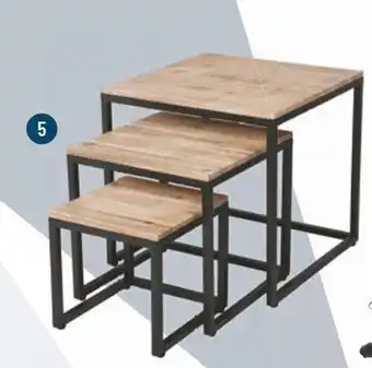 Bricorama Lot de 3 tables café edena offre