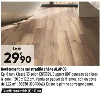 Bricorama Revetement de sol stratifié chene alamos offre