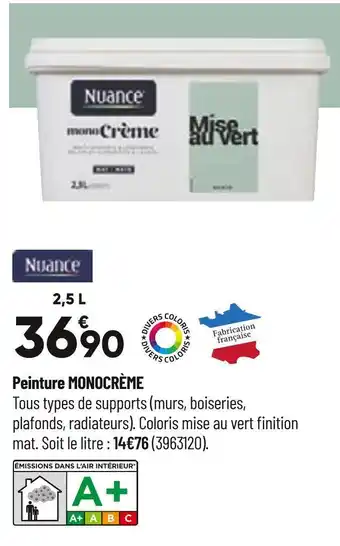 Bricorama Peinture monocrème offre