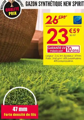 Décor Discount Gazon synthétique new spirit offre