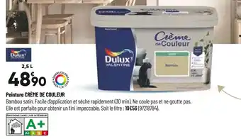 Bricorama Dulux valentine peinture crème de couleur offre