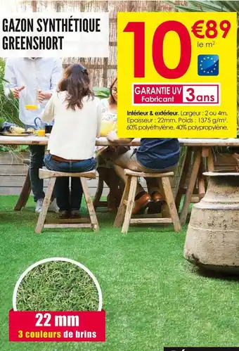 Décor Discount Gazon synthétique greenshort offre