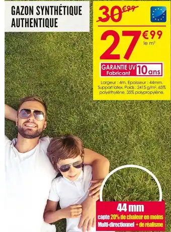 Décor Discount Gazon synthétique authentique offre