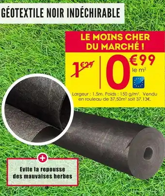 Géotextile noir indéchirable