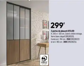 Bricorama 2 portes de placard atelier offre