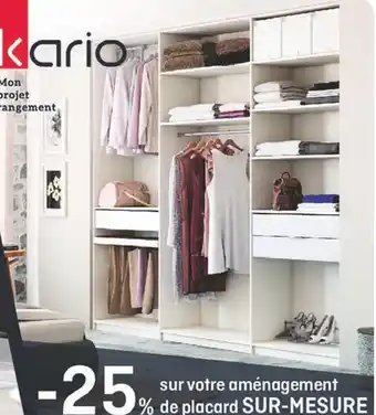Bricorama Ykario -25% sur votre aménagement de placard sur-mesure offre