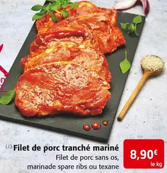 Filet de porc tranché mariné