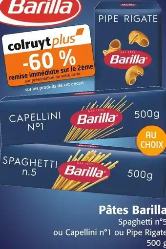 Colruyt Barilla pâtes offre