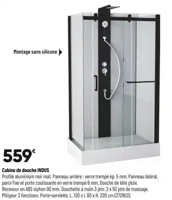 Bricorama Cabine de douche indus offre