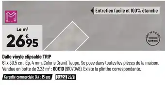Dalle vinyle clipsable trip