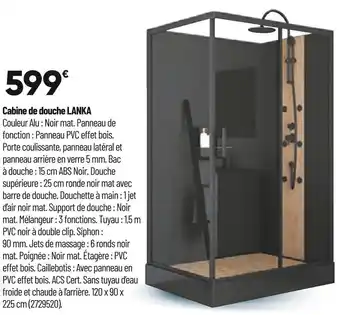Bricorama Cabine de douche lanka offre