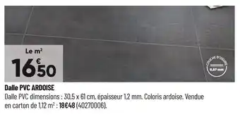 Bricorama Dalle pvc ardoise offre