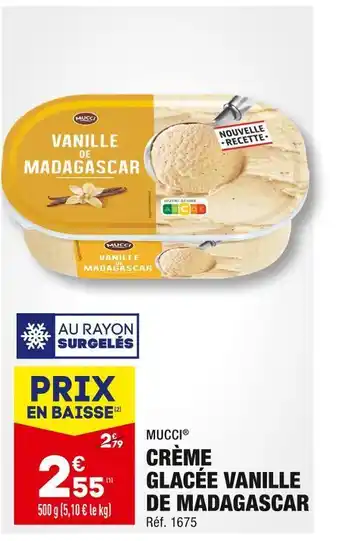 ALDI Mucci crème glacée vanille de madagascar offre