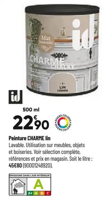 Bricorama Peinture charme lin offre