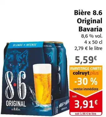 Colruyt Bière 8.6 bière 8.6 original bavaria offre