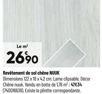 Bricorama Revêtement de sol chêne nuuk offre