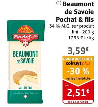 Colruyt Pochat & fils beaumont de savoie offre