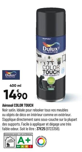 Bricorama Dulux valentine aérosol color touch offre