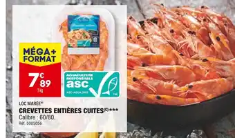 ALDI Loc marée crevettes entières cuites offre