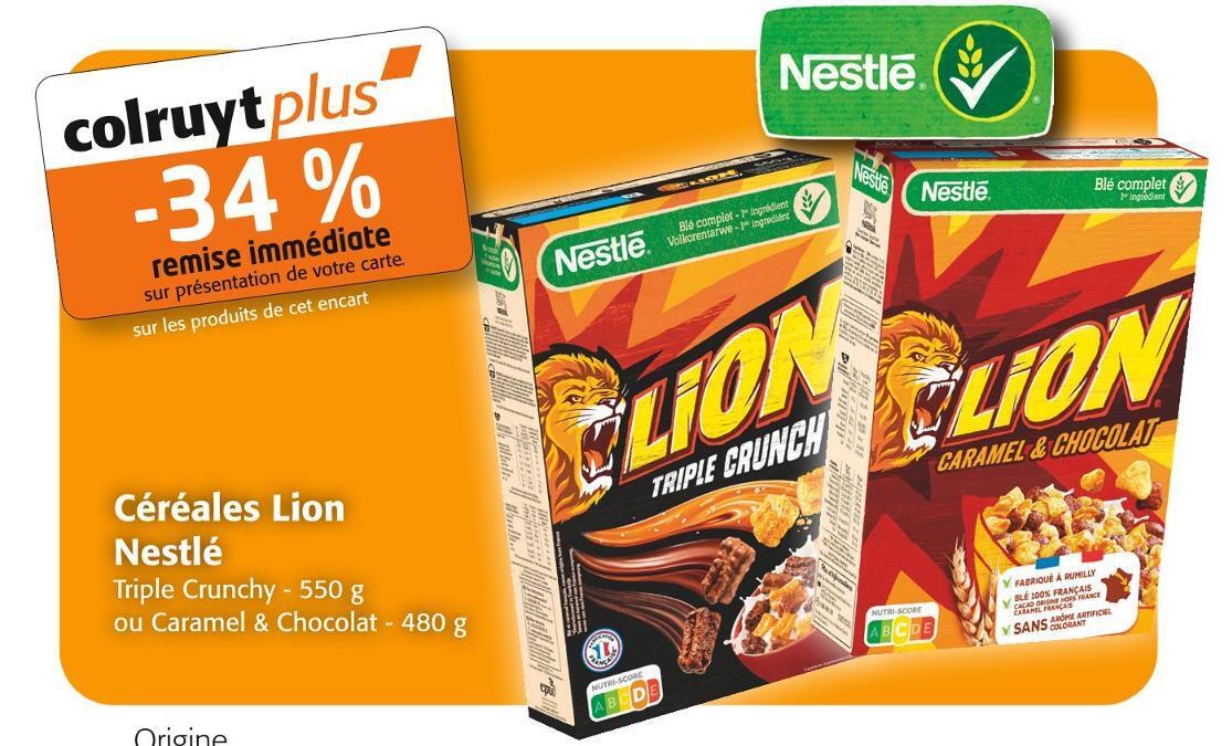 Colruyt Nestlé céréales lion offre
