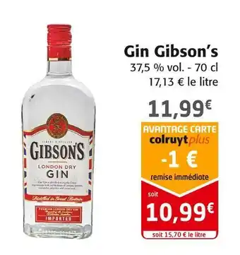 Colruyt Gibson’s gin offre