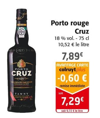 Colruyt Cruz porto rouge offre