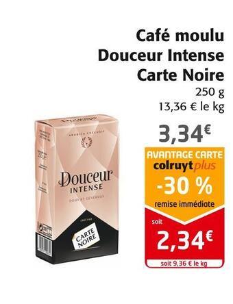 Colruyt Carte noire café moulu douceur intense offre