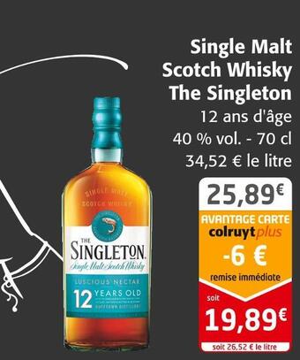 Colruyt The singleton single malt scotch whisky offre