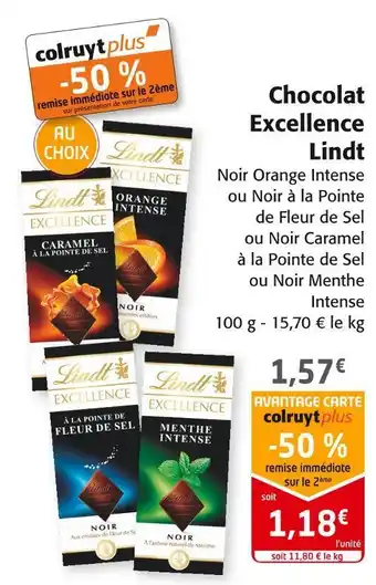 Colruyt Lindt chocolat excellence offre