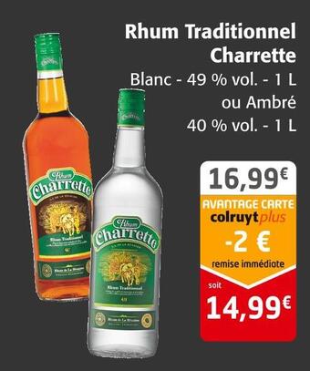 Colruyt Charrette rhum traditionnel offre
