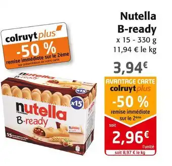 Colruyt Nutella b-ready nutella b-ready offre