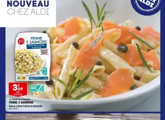 ALDI La cuisine des saveurs penne 2 saumons offre