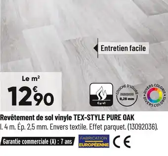 Bricorama Revêtement de sol vinyle tex-style pure oak offre