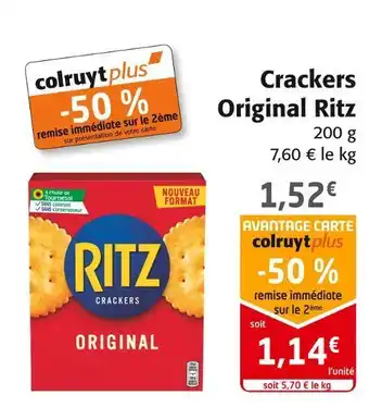 Colruyt Ritz crackers original offre
