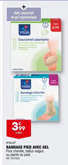 ALDI Vitalis bandage pied avec gel offre