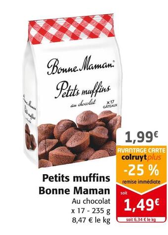 Colruyt Bonne maman petits muffins offre