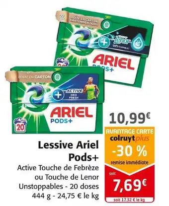 Colruyt Ariel pods+ lessive offre