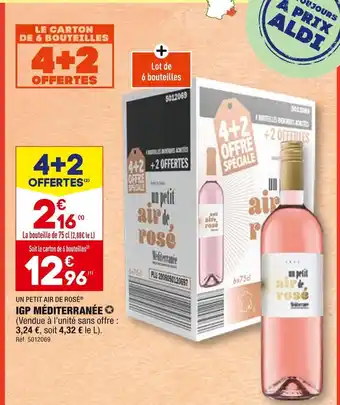 ALDI Un petit air de rosé igp méditerranée offre