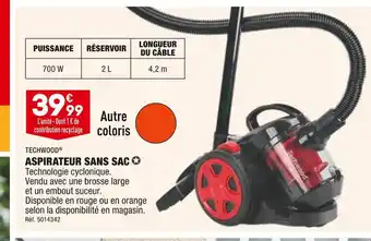 ALDI Techwood aspirateur sans sac offre