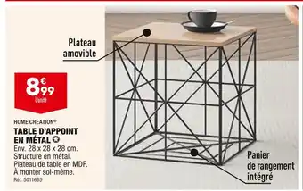 ALDI Home creation table d’appoint en métal offre