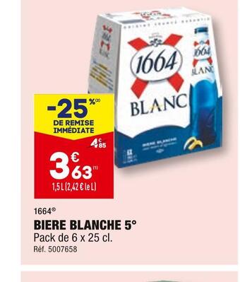 1664 biere blanche 5°