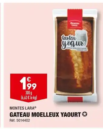 ALDI Montes lara gateau moelleux yaourt offre