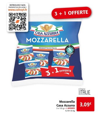 Colruyt Casa azzurra mozzarella offre