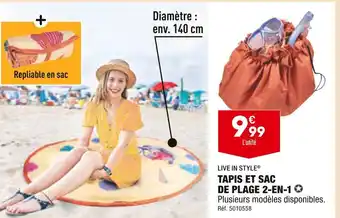 ALDI Live in style tapis et sac de plage 2-en-1 offre
