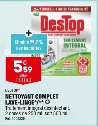 ALDI Destop nettoyant complet lave-linge*/** offre