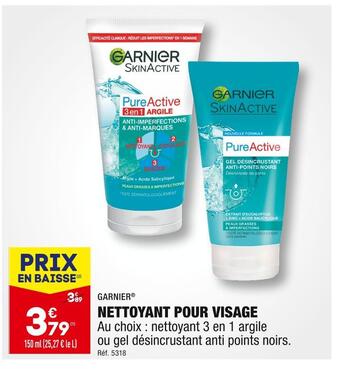 ALDI Garnier nettoyant pour visage offre