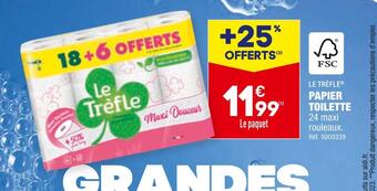 ALDI Le trèfle papier toilette offre