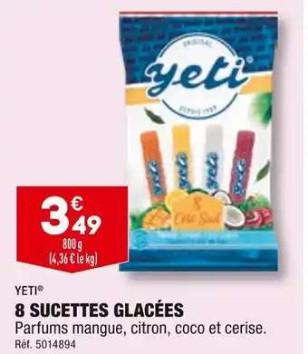 ALDI Yeti 8 sucettes glacées offre