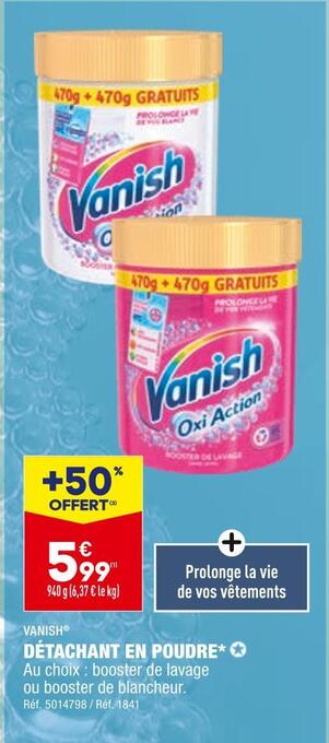 ALDI Vanish détachant en poudre offre
